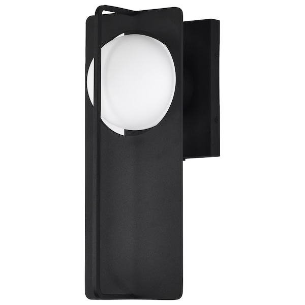 Nuvo Portal 6W LED Medium Wall Lantern - Matte Black / White Opal Glass 62/1609 - main